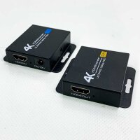 Vedindust HDMI Extender 4K30Hz 131FT/40M HDMI Over Ethernet HDMI RJ45 HDMI Ethernet via CAT5E/CAT6 Cable Transmitters HDMI Transmitter Repeater Supports 4K 1080P 3D POC Edid