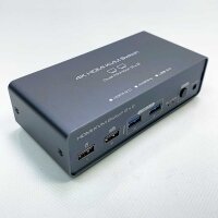 Vedindust KVM Switch 2 PC 2 Monitore 4K@60Hz KVM Switch Dual Monitor Aluminum KVM Switches 2 Monitors Support Copy 4 USB devices and extension with 1 desktop control