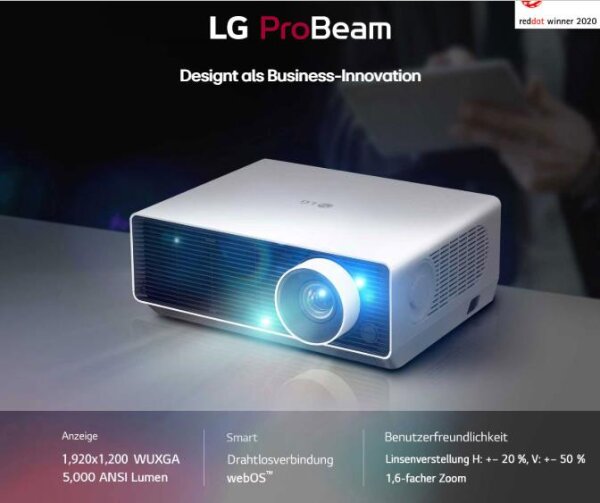 LG ProBeam DBF510P, 100 ~ 240V, 50/60 Hz 3.8 A, laser, home cinema 4K projector, white