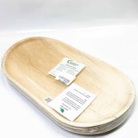 Charity Leaf – Einweg-Palmblatt-Tabletts wie Bambus EXTRA große Serviertabletts und Platten | Hochzeiten, Wurstbretter, BBQs und Partys | (56 x 30 cm) (10 Tabletts)
