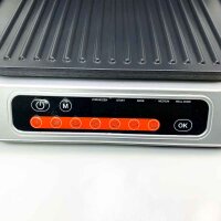 Hanseatic Kontaktgrill 83347967, 2100 W, 7 voreingestellte Grillprogrammen, Lichtindikator