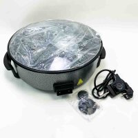 Combined electrical multi-pan XXL multifunction pan, 1500 W, with glass lid, non-stick coated, black