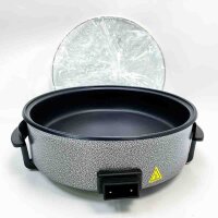 bestron electric multi-pan XXL multi-function pan, 1500 W, with glass lid, non-stick coating, black