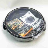 bestron Electric Party Pan AHP1500Z Snack Pan, 1500W, with Non-Stick Coating, Black