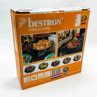 bestron Electric Party Pan AHP1500Z Snack Pan, 1500W, with Non-Stick Coating, Black