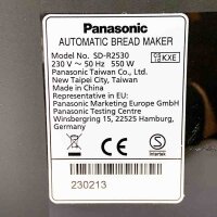 Panasonic bread baking machine SD-R2530KXE (with minimal scratches), 30 programs, 550 W