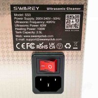 SWAREY SS3 2.5L Ultrasonic cleaning device Ultrasonic device 40kHz 100W cleaning devices Ultrasonic cleaner cleaning Timer and heating for denture, jewelry, watches, necklace, glasses, industrial
