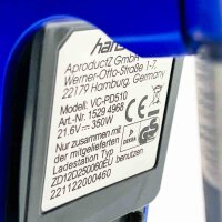 Hanseatic battery stem vacuum cleaner Premium VC-PD510, 350 W, bagless, blue