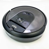 iRobot Saugroboter RVB-Y2 Roomba Combo i8+ (i857840) (Gebraucht: Kratzer an Absaugstation & abgebrochene Klappe) inkl. autom. Absaugstation, Schwarz