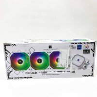 Thermalright Frozen Prism 360 (Schrauben fehlt) White ARGB AIO Wasserkühler, flüssiger CPU-Kühler, 3 × 120 mm PWM-Lüfter, Wasserkühlungssystem, 1850 U/min hohe Geschwindigkeit, kompatibel mit AMD/AM4/AM5 & Intel