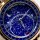 OLEVS Herren Uhren Mechanisch Automatische Aufziehen Blau Lederband Armbanduhr Mode Kleid Wasserdicht Leuchtende Sternen Himmel Mondphase Zifferblatt Herrenuhr