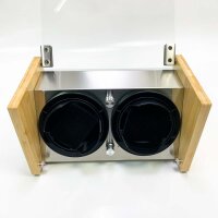 Uhrenbeweger Smith® Uhrenbox, patentierte Handwerkskunst, 100 % Bambusholz, Uhrenbeweger jeder Größe, Wechselstrom oder superleiser japanischer Motor mit Batterie