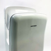 anydry 2005H Elektrischer Händetrockner (leicht abgebrochene Stelle hinten), professioneller elektrischer Händetrockner, mit HEPA-Filter, superleistungsstark, 7–10 Sekunden zum Trocknen, 1750–2050 W (weiß)