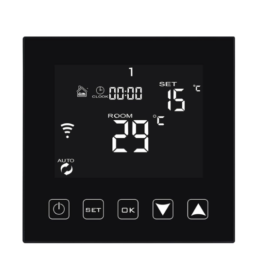 KETOTEK thermostat underfloor heating water WiFi 3A 230V, smart room thermostat underfloor heating water WiFi digital flush-mounted Alexa/Google Assistant compatible, Tuya/Smart Life APP control