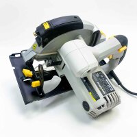 Enventor 76331L (with minimal signs of use) 1200 W circular saw with laser guidance, for wood, 2 185 mm saw blades (24 teeth and 40 teeth), 5800 rpm, maximum cut: 62 mm (90 °) and 42 mm ( 45 °), engine made of pure copper, cutting in the scope of delivery