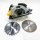 Enventor 76331L (with minimal signs of use) 1200 W circular saw with laser guidance, for wood, 2 185 mm saw blades (24 teeth and 40 teeth), 5800 rpm, maximum cut: 62 mm (90 °) and 42 mm ( 45 °), engine made of pure copper, cutting in the scope of delivery