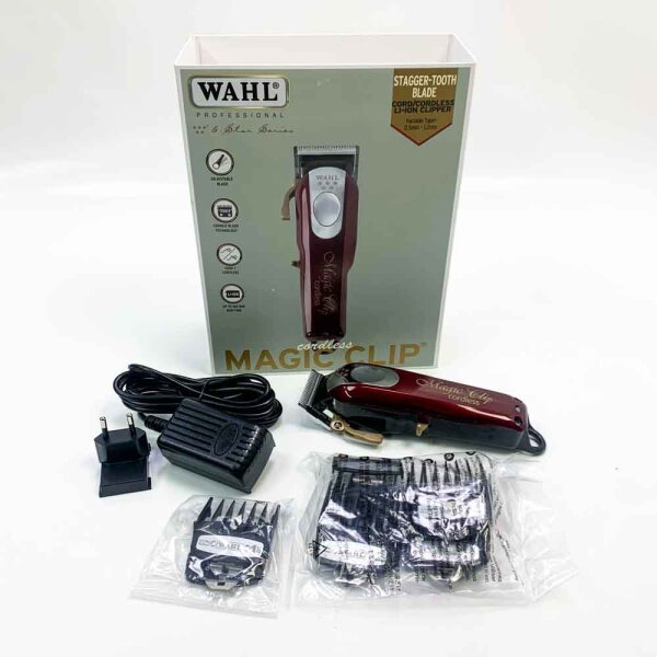 Wahl 8148L1 Schnurloser Magic Clip Haarschneider zum Mischen, Rot