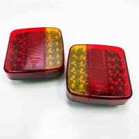 Qiping 12V wireless LED rear lights Set with magnet for vehicle trailer, 7 poly wireless taillight magnetic, rechargeable, waterproof, E11, 10R-05 approved