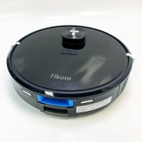 Tikom L9000 Saugroboter mit Wischfunktion, LiDAR Navigation, 4000Pa Staubsauger Roboter, 150Mins Max, Selbstaufladend, WLAN, 14 No-Go-Zonen, Ideal für Tierhaare, Teppich, Hartboden, Schwarz