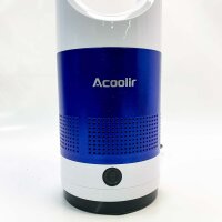 Ocoolir tower fan, fan rotorlessly quiet, 80 ° oscillation, 8 speed levels, 9h timer, LED display, tower fan with remote control, for at home and office, blue