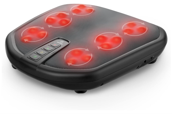 COMFIER CF-5913(EU) Shiatsu Fußmassagegerät mit Wärme, Knetfuß- und Rückenmassagegerät, beheizter Fußwärmer, Fußmassagegerät zur Schmerzlinderung, Plantar-Fasziitis, für alle Fußgrößen geeignet, Geschenke