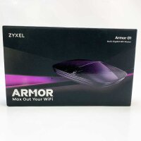 Zyxel Armor G1 Multi-Gigabit AC2600 WLAN-Router – Abdeckung für einen großen häuslichen Bereich. 1 x 2,5 Gbit/s WAN-Port, 4 x Gigabit Ethernet-Ports, 1x USB3.0 Port. OpenVPN und WPA3 [NBG6818]
