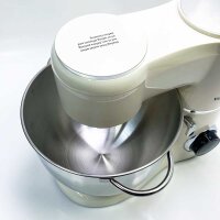 Vospeed Robot Patissier, 1500 W, 8 l, elektrischer Kuchenmixer, Küchenmixer mit Edelstahlschüssel, Rührbesen, Knethaken, Schneebesen zum Kochen, spülmaschinenfest (weiß), SM1550