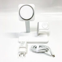 ESR 25W 3 in 1 Ladeständer für MagSafe, hergestellt für Apple magnetisches kabelloses Ladegerät, 15W Ladestation für MagSafe und iPhone 15/14/13/12, Apple Watch/AirPods Pro/3, Weiß