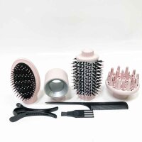 4 In 1 hair dryer warm air brush set, Parwin Pro Beauty Styler set, blow-dryer with 4 attachments to dry, smooth, volume and styles, ions care, 1000 watts, pink