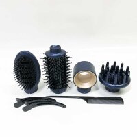 4 IN 1 Haartrockner Warmluftbürste Set, PARWIN PRO BEAUTY Styler-Set, Föhnbürste mit 4 Aufsätze zum Trocknen, Glätten, Volumen und Stylen, Ionen Pflege, 1000 Watt, Preußischblau