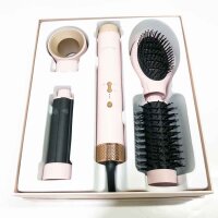 5 In 1 Maxair Styler, Parwin Pro Beauty Hair dryer Warm air brush set, round brush, curling rod, 5 attachments, drying, smoothing, volume, curling, ions care, high -speed engine, pink