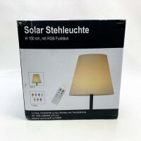 Solar outer light with light sensor, dimmable RGB and warm white, wireless floor lamp, rechargeable via USB, LED solar lights for terrace, garden