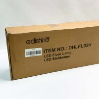 EDISHINE Stehlampe Wohnzimmer, LED Stehlampe Dimmbar, 3000K warmweiße Stehleuchte Modern mit Fußschalter, 800lm Lichtsäule für Wohnzimmer, Schlafzimmer und Büro