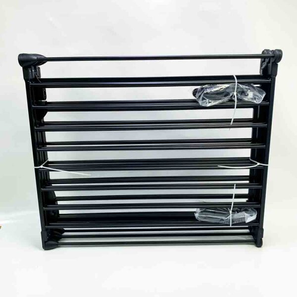 bimiti folding metal fireplace guard with door - 5 elements - 300 x 75 cm - black