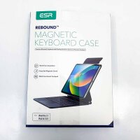 ESR 6b012 Rebound magnetic keyboard case, iPad keyboard case compatible with iPad Pro 11/iPad Air 5/4, free-floating stand design, feathers, precise multi-touch trackpad, anthrazite