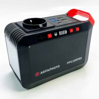 Agfaphoto PowerStation PPS100 Pro 88.8Wh | 230V AC socket, mobile electricity generator with USB (4x USB-A QC & 1x USB-C PD2) and 12V DC output | Portable power bank (120W) as a power supply for outdoor