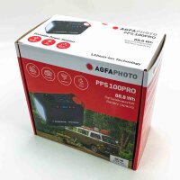 Agfaphoto PowerStation PPS100 Pro 88.8Wh | 230V AC socket, mobile electricity generator with USB (4x USB-A QC & 1x USB-C PD2) and 12V DC output | Portable power bank (120W) as a power supply for outdoor