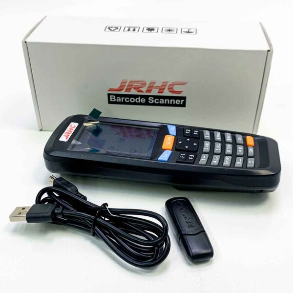 JRHC 2D Inventar Barcode-Scanner und Sammler mit 2.4GHz Wireless USB Empfänger Multifunktionaler 2.8 Zoll LCD Bildschirm Barcode Leser mit Langer Übertragungsreichweite.