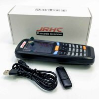 JRHC 2D inventory barcode scanner and collector with 2.4GHz wireless USB recipient Multifunctional 2.8 inch LCD screen barcode readers with a long transmission range.