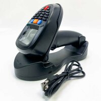 JRHC wireless barcode scanner portable barcodeleser 1d 2D PDF inventory scanner data collector Handheld barcodescanner with 2.2 inch LCD screen and charging station