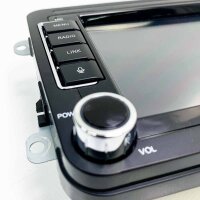 7 Zoll Integriertes kabelloses Carplay (Ein Knopf fehlt) und kabelloses Android Auto mit RDS Bluetooth FM AM Doppel-DIN 1080P Full HD Vollbild-IPS-Bildschirm unterstützt VW Jetta Golf Polo Passat Tiguan Linux-Autoradio