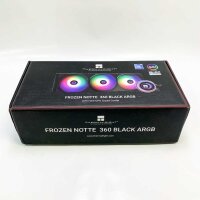 Thermalright Frozen Notte 360 ​​Black ARGB-water cooling, 360 Black CPU cooler specifications, 3 x 120-mm-PWM fans, suitable for AMD AM4/Intel LGA 1700/11501/1200/2011