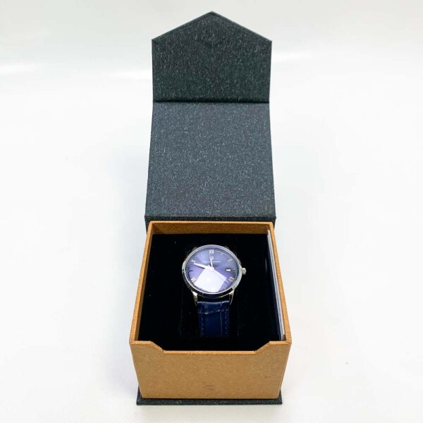 Pagani Design 1759 Herren-Automatikuhren, modisch, selbstaufziehend, Lederarmband, 100 m wasserdicht, lässiger Stil, blau, Gurt