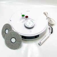 ECOVACS DEEBOT T20e Omni 6000Pa Saugroboter mit Wischfunktion, 9mm Mopp-Hebesystem, Heißluft-Trocknung, Selbstentleerend, Rotierende Wischpads, 3D-Hinderniserkennung, 4L Wassertank,YIKO/Alexa/APP