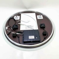 Starlead Badspiegel-Rund-Mit lighting 60cm diameter, round mirror with Bluetooth, dimmable, 3 color temperature, degenerative, storage function, IP44 SPIENT-MISTICKTICKENT SCHIFTING SCO
