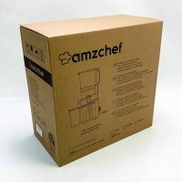 AMZCHEF Automatischer All-in-One Entsafter, 135MM Öffnung und 1,8L Entsafter für Gemüse und Obst, 250W Entsafter Slow Juicer mit Dreifachem Filter - Grün
