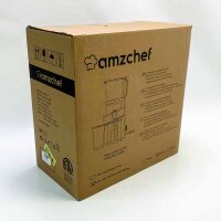 AMZCHEF Automatischer All-in-One Entsafter, 135MM Öffnung und 1,8L Entsafter für Gemüse und Obst, 250W Entsafter Slow Juicer mit Dreifachem Filter - Silber
