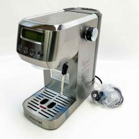 AMZ boss CM1666 espresso machine with milk frother | 20 bar portafilter machine with 2-in-1 portafilter 51mm | Removable water tank 1.3 l | Espresso machine Touch LCD display