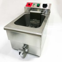 Valgus Professionelle elektrische Fritteuse aus Edelstahl, 3000 W, 10 l, großes Fassungsvermögen, Küchenfritteuse mit Korb und Deckel, Abluftsystem