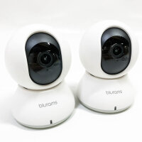 blurams Überwachungskamera Innen 2K,WLAN IP Kamera,360 Grad Kamera Schwenkbar Hundekamera mit Zwei-Wege-Audio,IR-Nachtsicht, Personenerkennung und Bewegungserfassung (2,4 GHz Wi-Fi) (2K-2PCS)